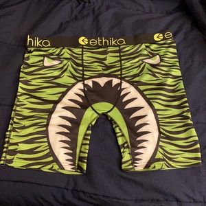 ETHIKA BOXERS, LIME GREEN AND BLACK, 2XL